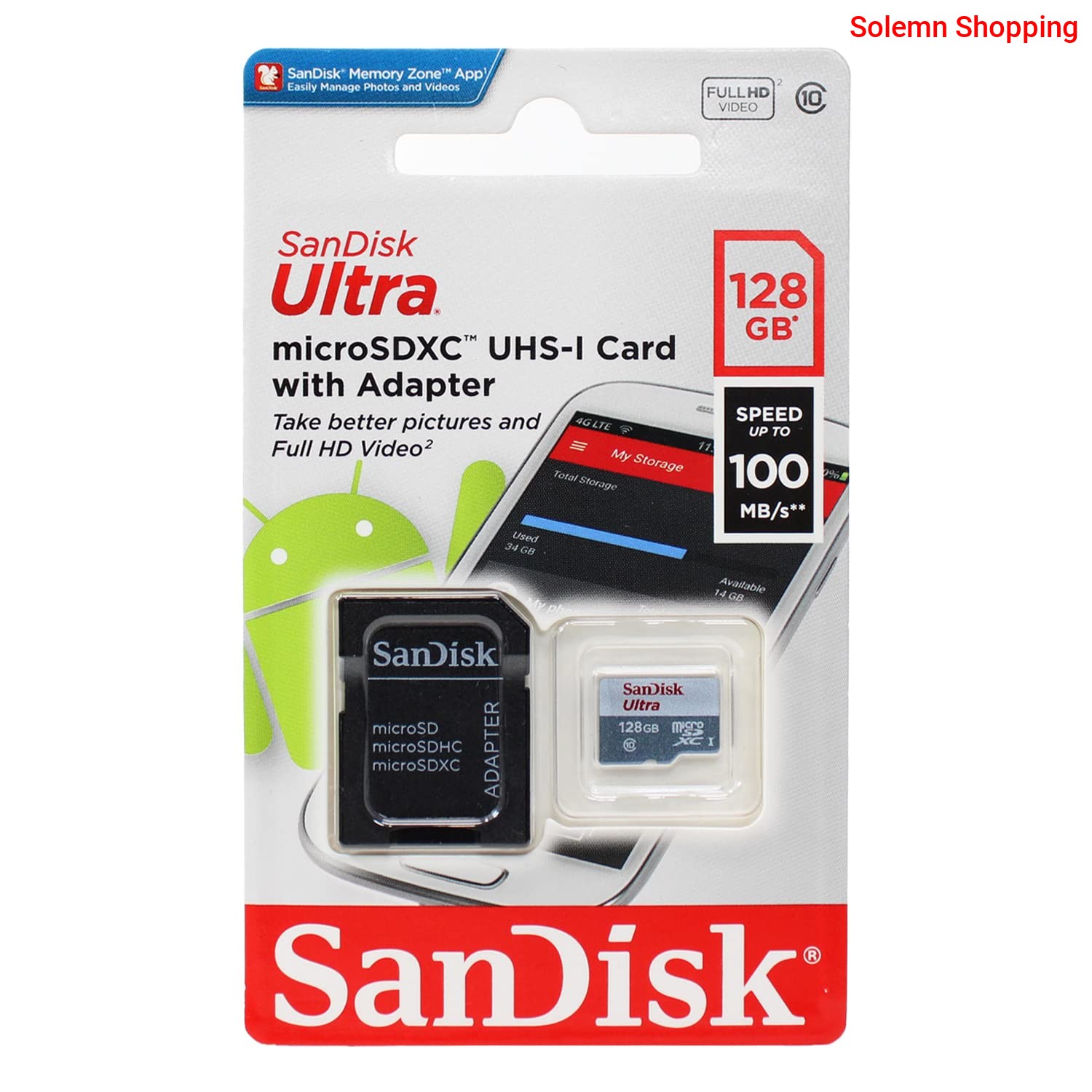 SanDisk ULTRA microSDXC memory card 128GB Adapter