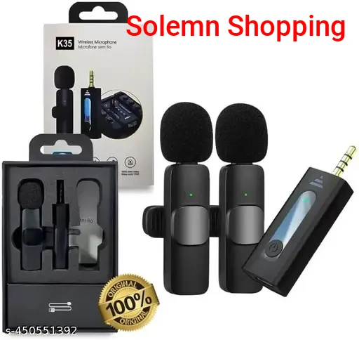 K35 Wireless Microphone plug play -  2 Mic and 1 Input