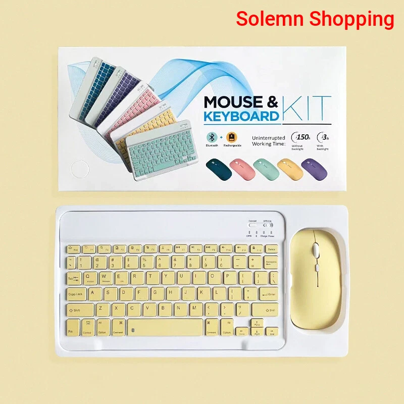 Rechargeable Bluetooth Keyboard & Mouse Kit Wireless